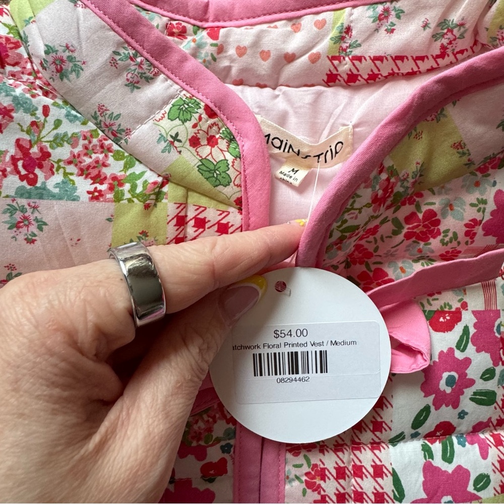 Patchwork floral tie vest - Picture 4 of 4